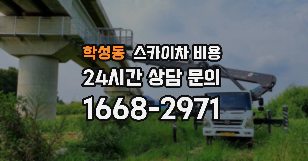 학성동 스카이차 비용