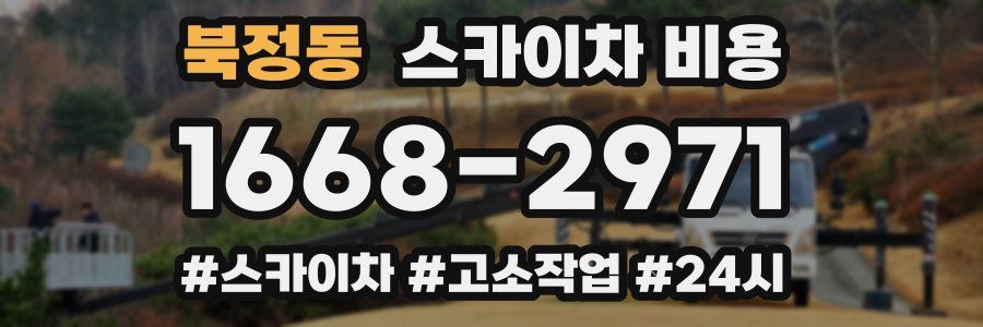 북정동 스카이차 비용