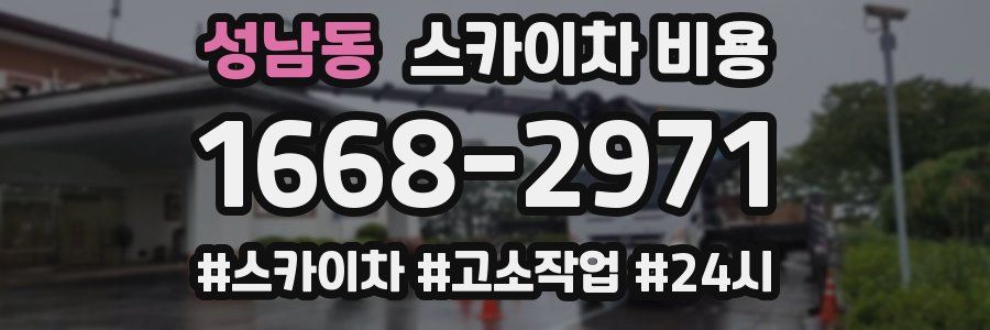 성남동 스카이차 비용
