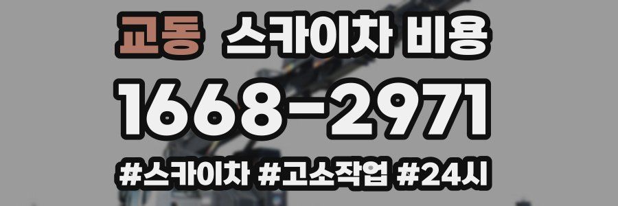 교동 스카이차 비용