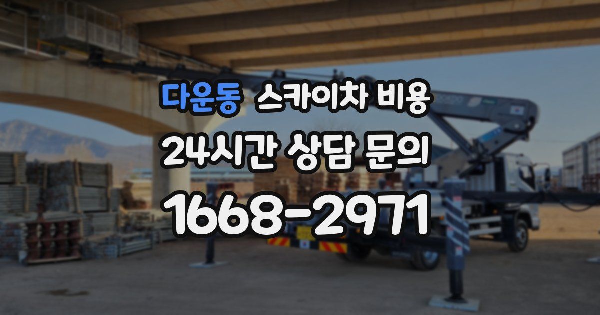 다운동 스카이차 비용