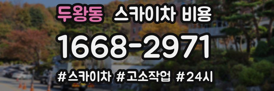 두왕동 스카이차 비용