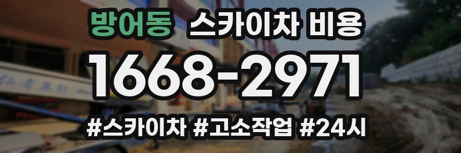 방어동 스카이차 비용