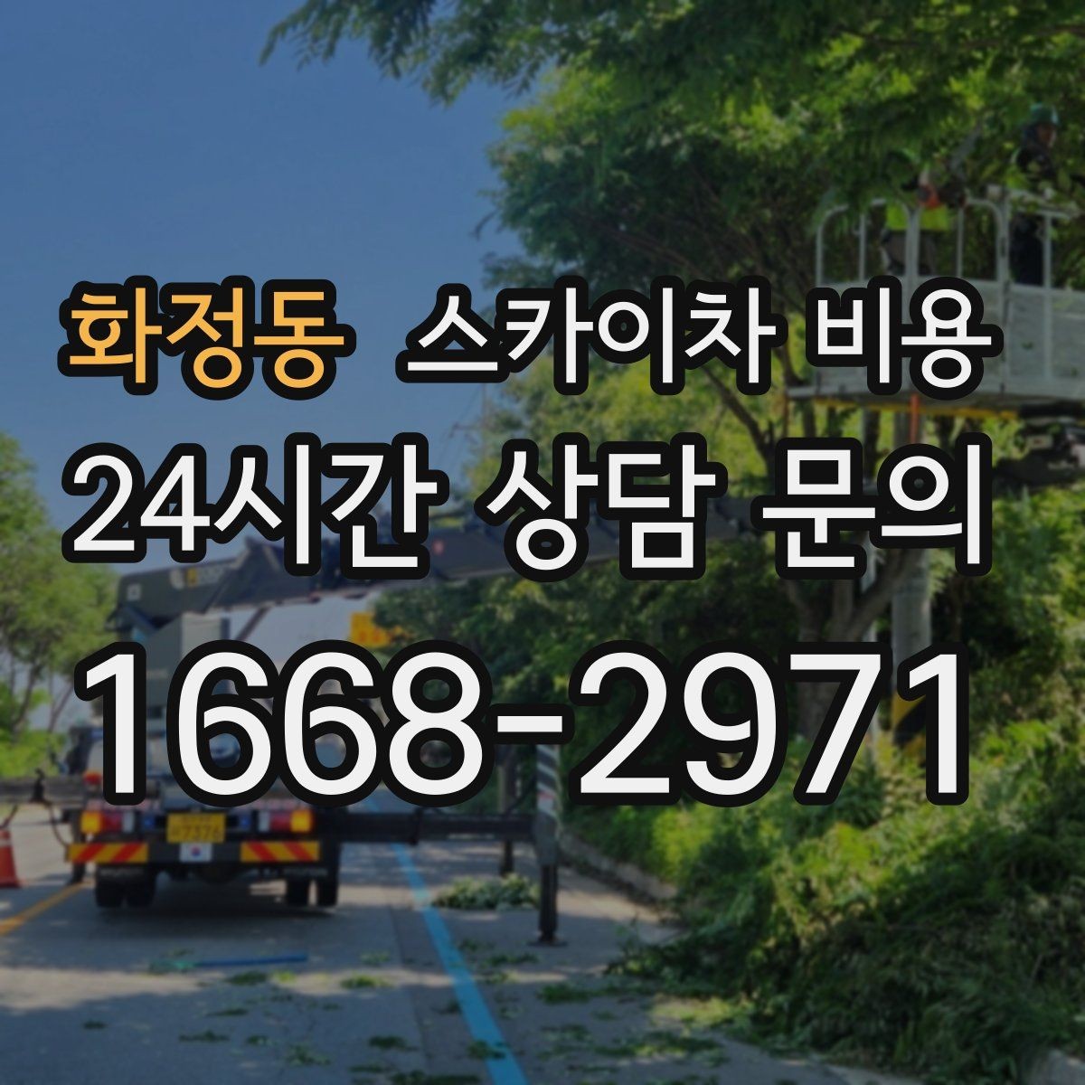 화정동 스카이차 비용 높이만 같아도 가격이 다른 이유