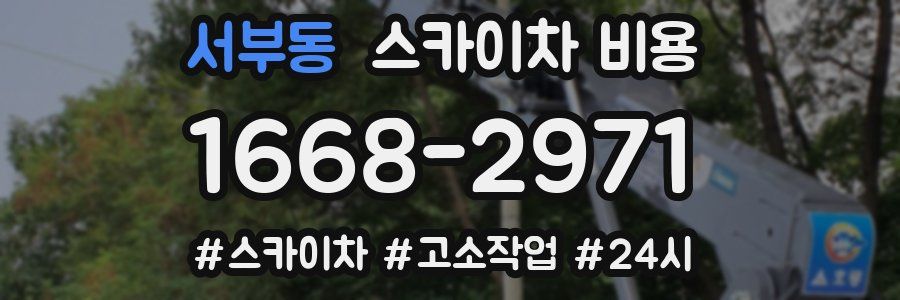 서부동 스카이차 비용