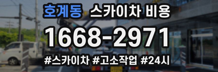 호계동 스카이차 비용