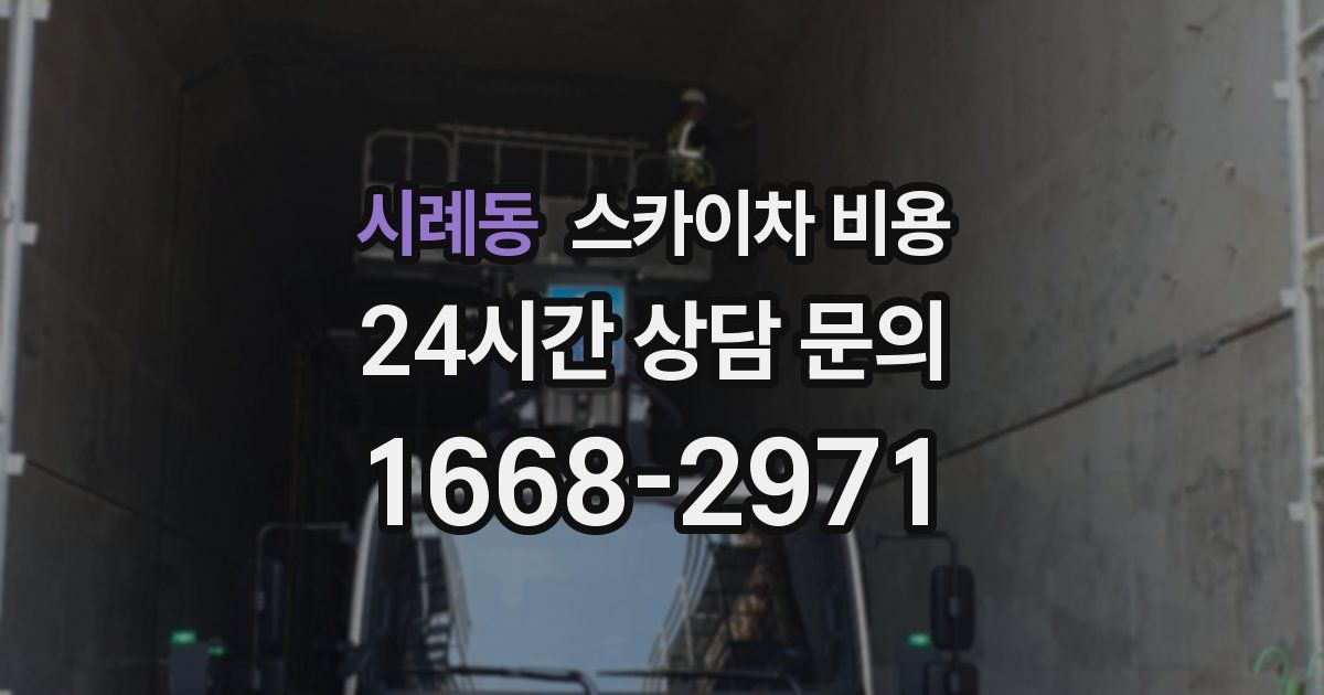 시례동 스카이차 비용