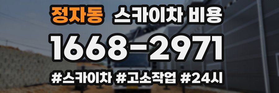 정자동 스카이차 비용