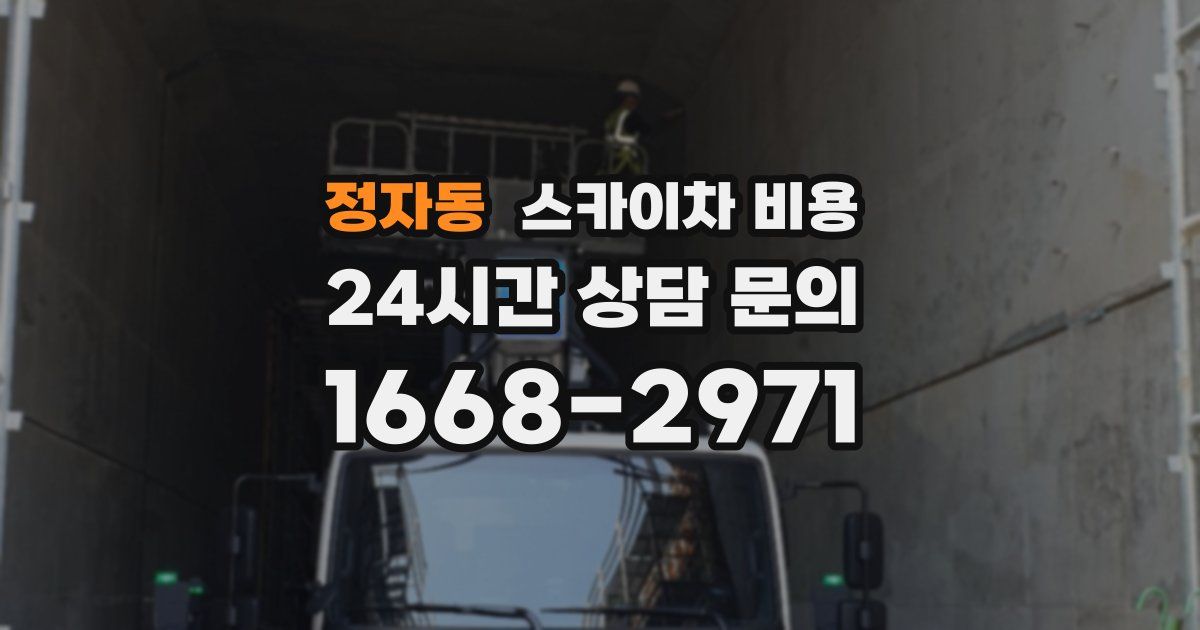 정자동 스카이차 비용