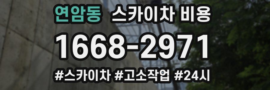 연암동 스카이차 비용