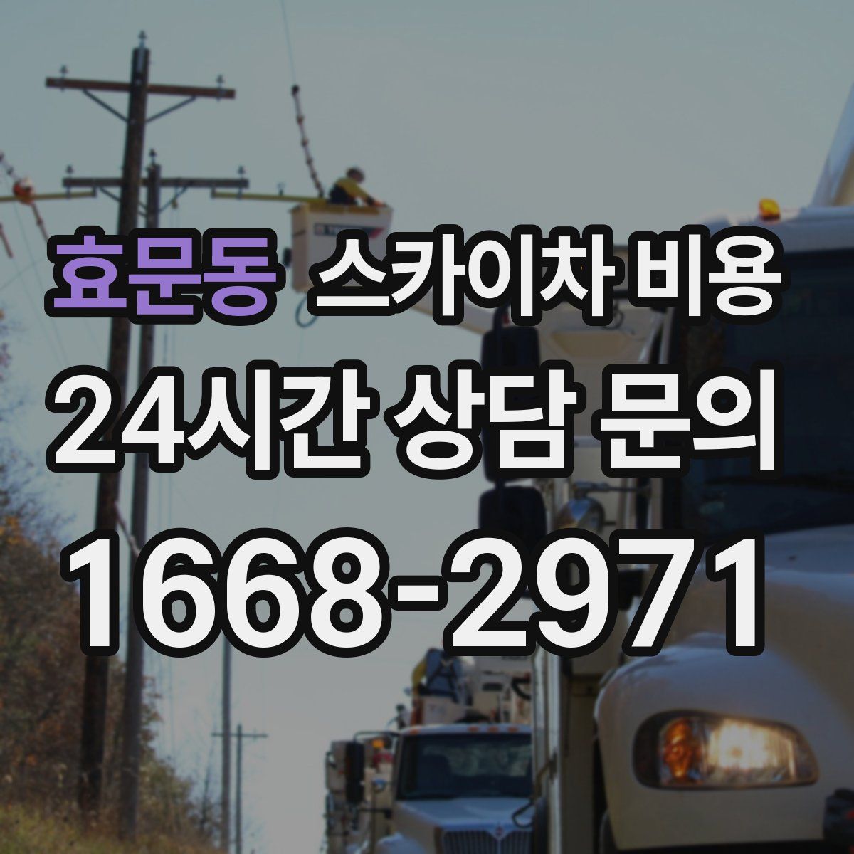 효문동 스카이차 비용