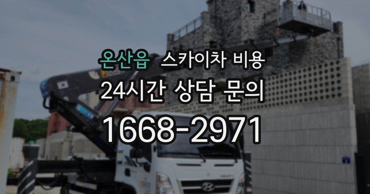 온산읍 스카이차 비용