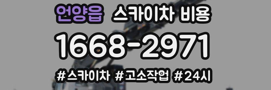 언양읍 스카이차 비용