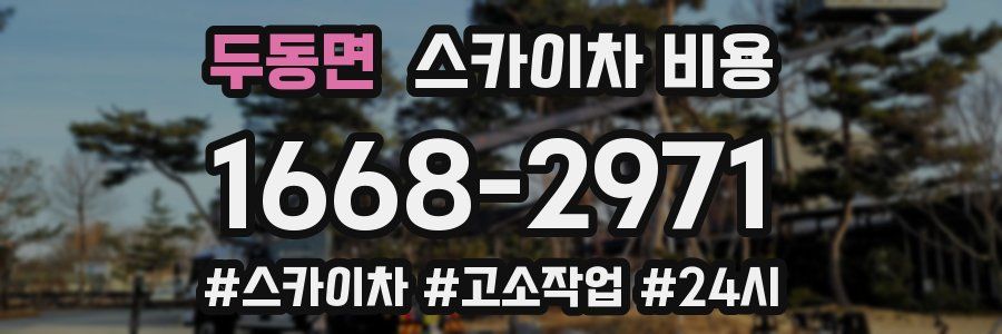 두동면 스카이차 비용