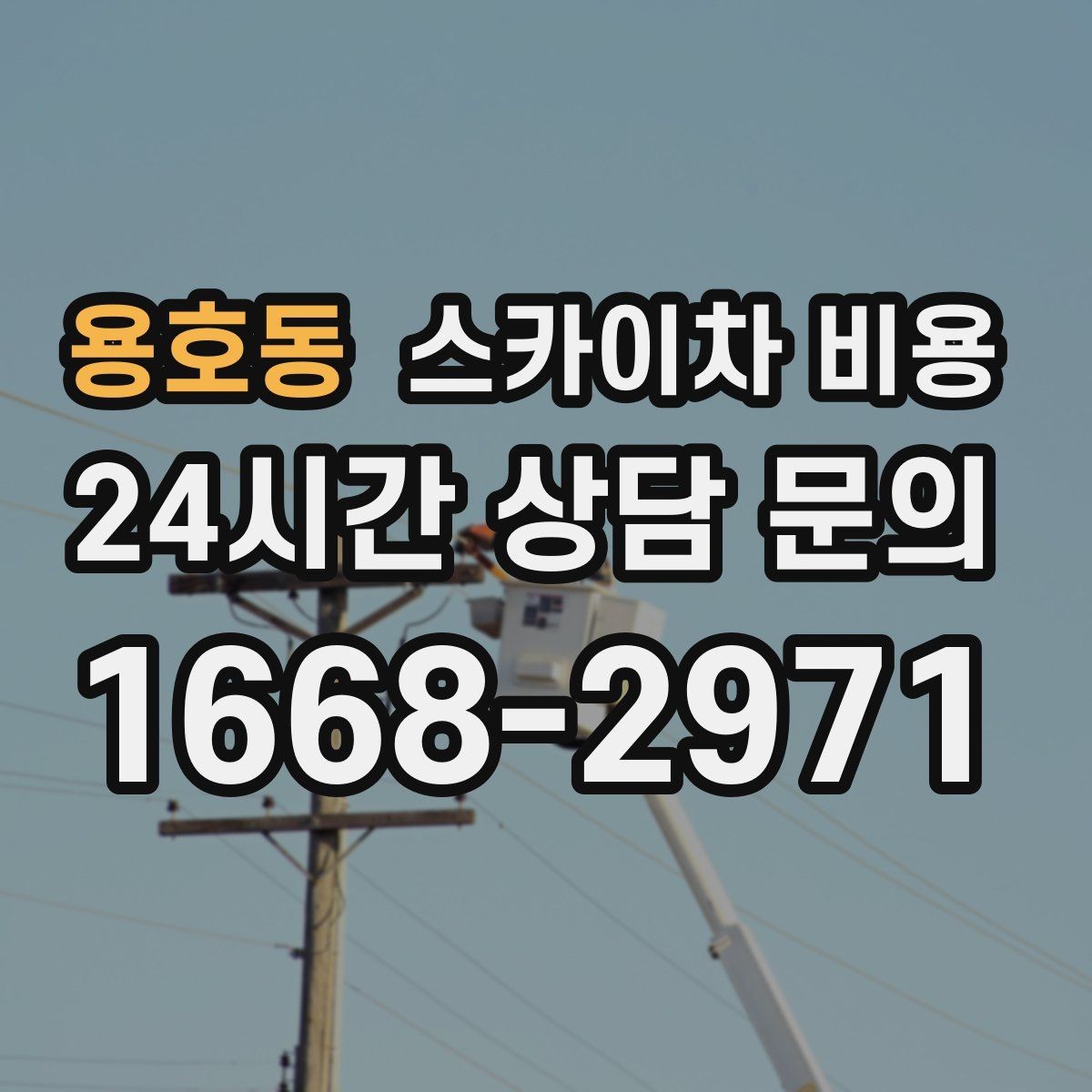 용호동 스카이차 비용 작업 시간(주간/야간/심야)과 대기 시간 발생 여부 차이 이해하기
