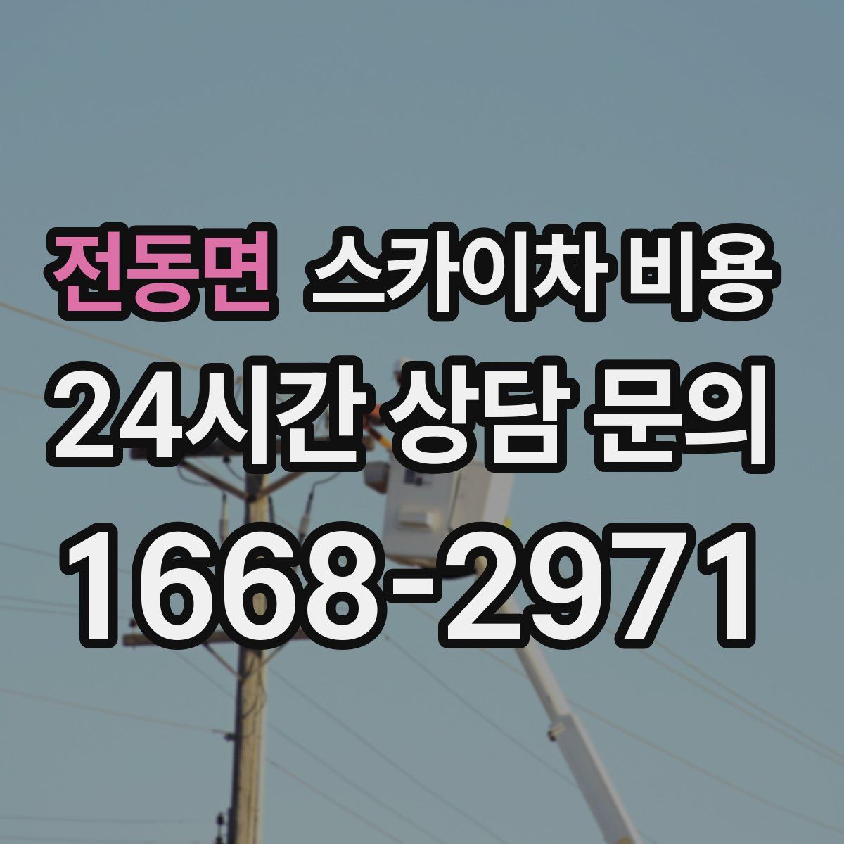 전동면 스카이차 비용