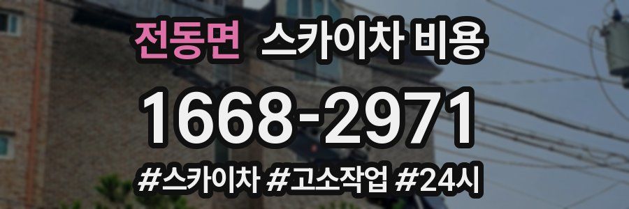 전동면 스카이차 비용