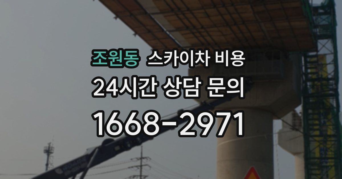 조원동 스카이차 비용