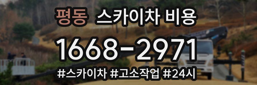 평동 스카이차 비용