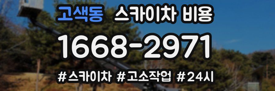 고색동 스카이차 비용