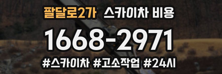 팔달로2가 스카이차 비용