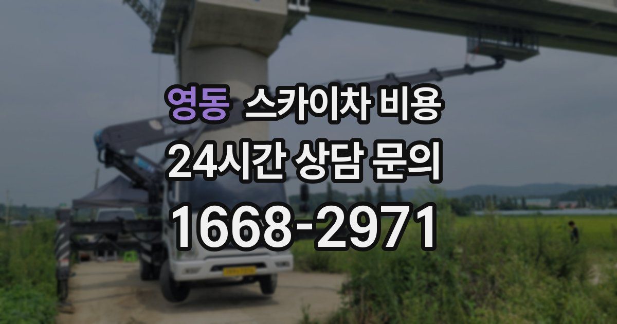 영동 스카이차 비용