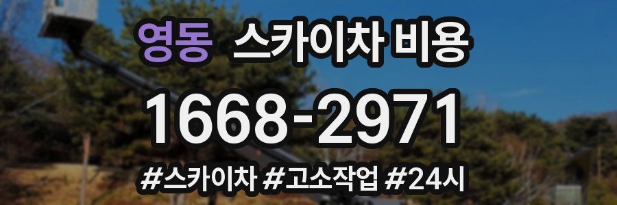 영동 스카이차 비용