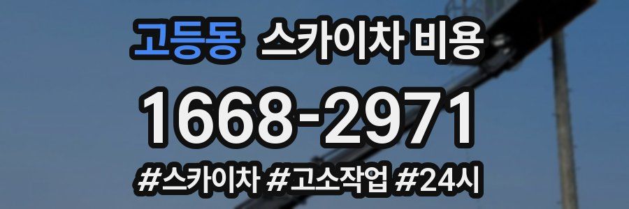 고등동 스카이차 비용