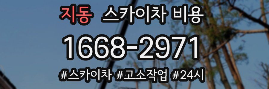 지동 스카이차 비용