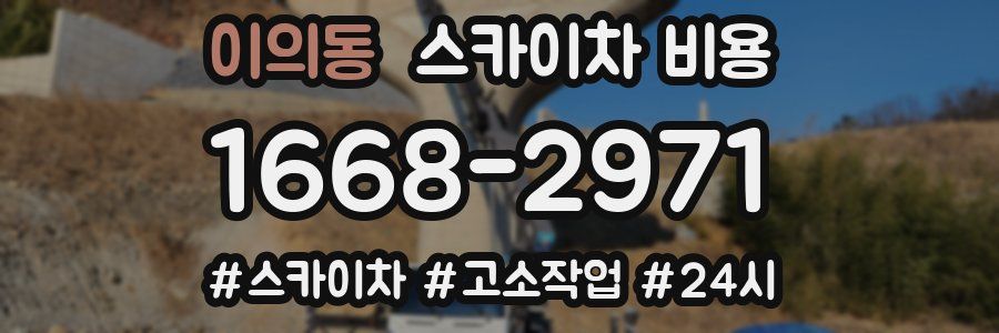 이의동 스카이차 비용