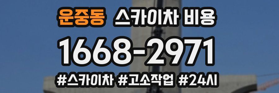 운중동 스카이차 비용