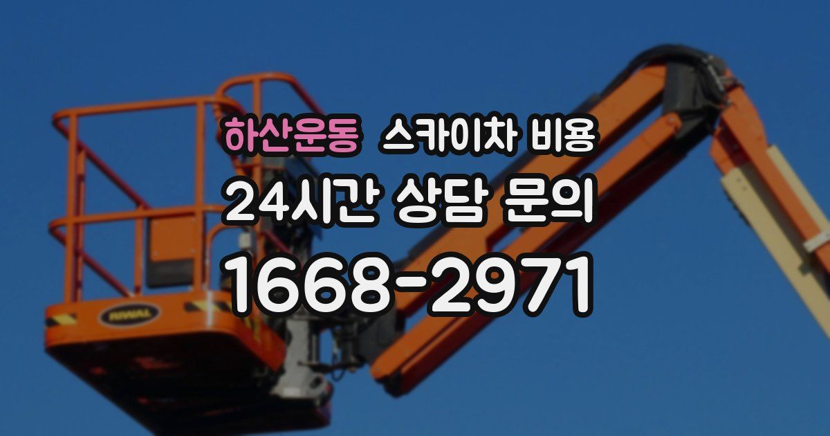 하산운동 스카이차 비용