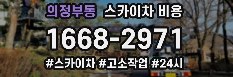 의정부동 스카이차 비용