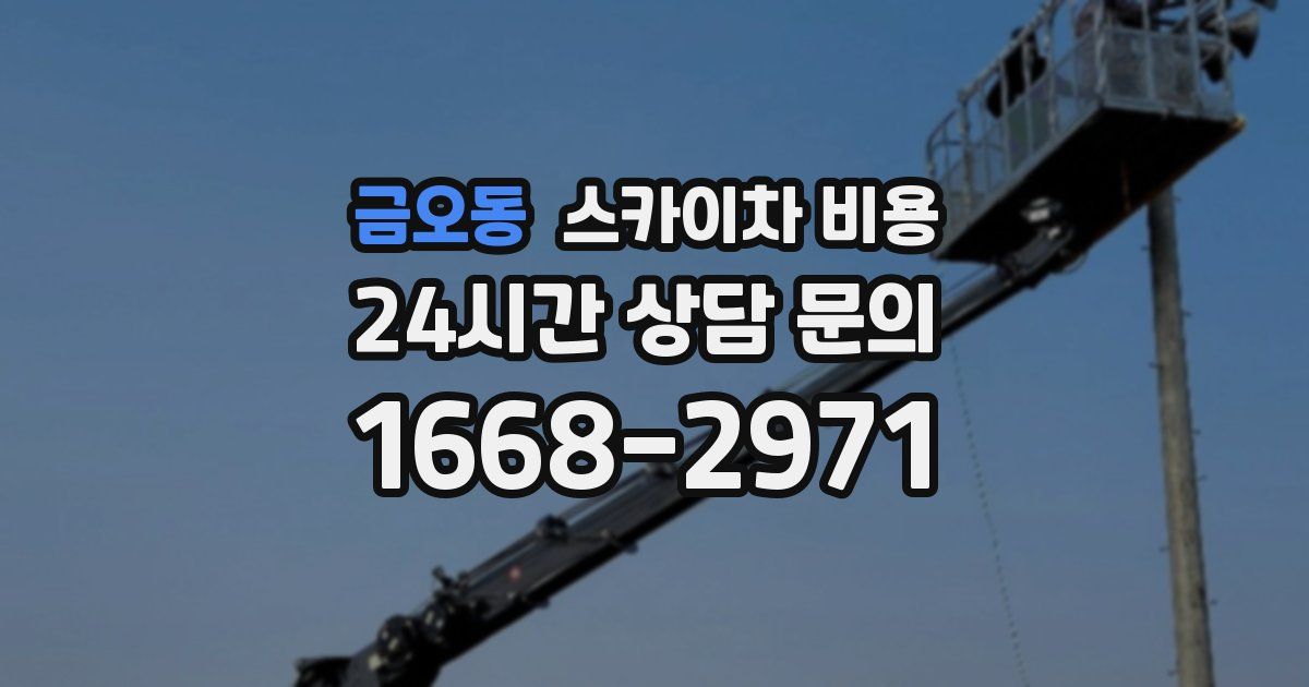 금오동 스카이차 비용