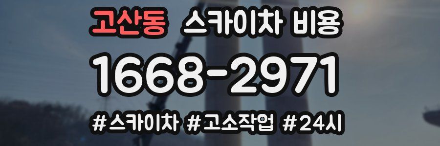 고산동 스카이차 비용