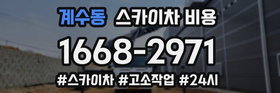 계수동 스카이차 비용