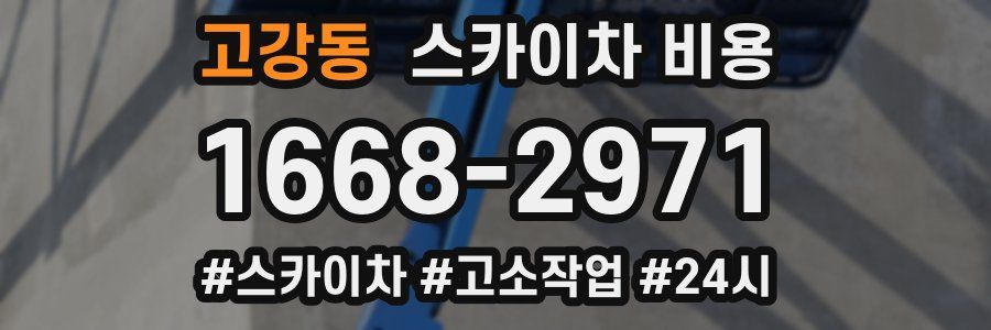 고강동 스카이차 비용