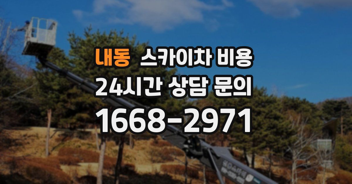 내동 스카이차 비용