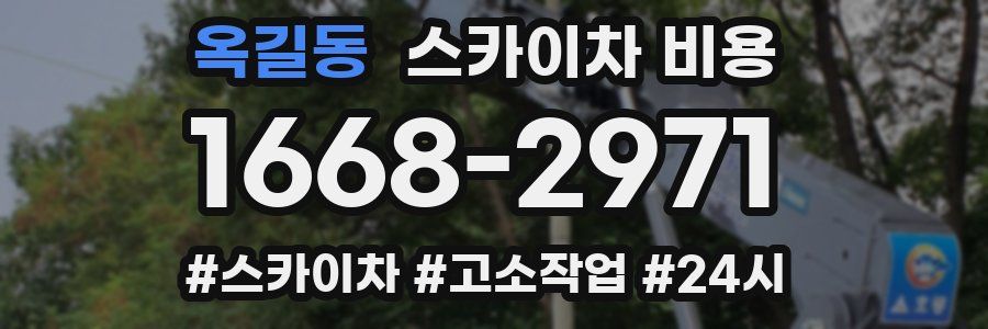 옥길동 스카이차 비용