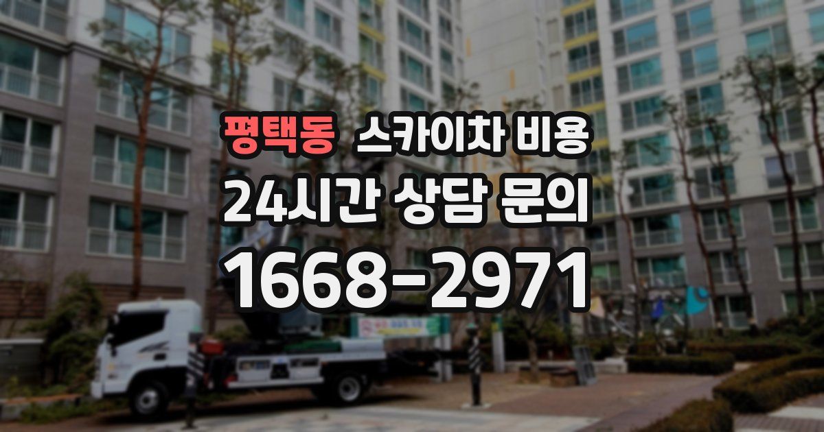 평택동 스카이차 비용