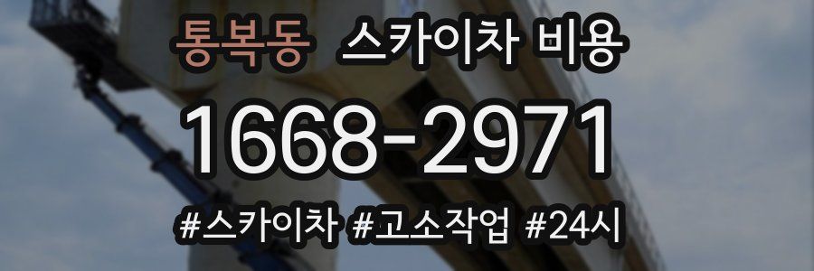 통복동 스카이차 비용