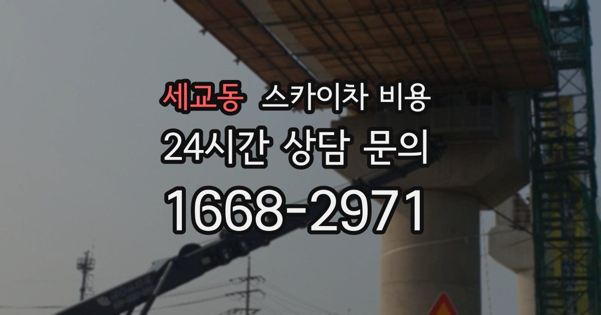 세교동 스카이차 비용