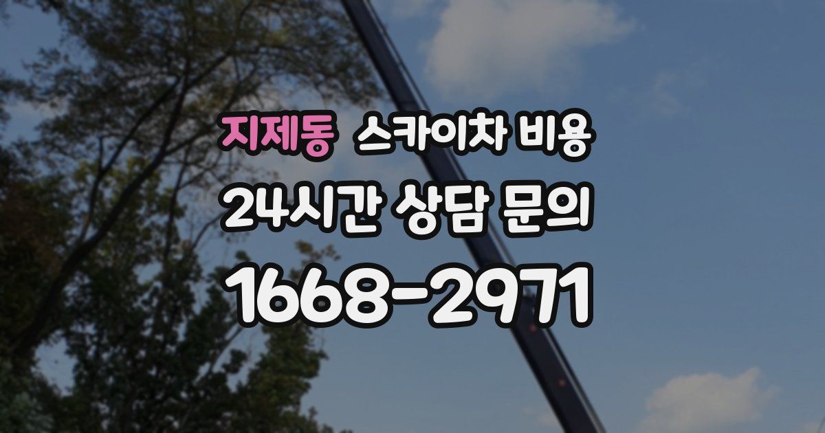 지제동 스카이차 비용