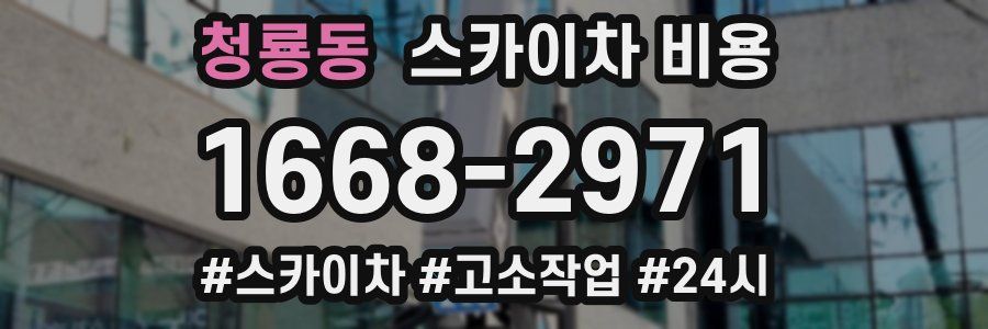 청룡동 스카이차 비용