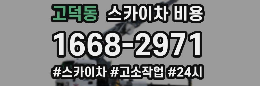 고덕동 스카이차 비용