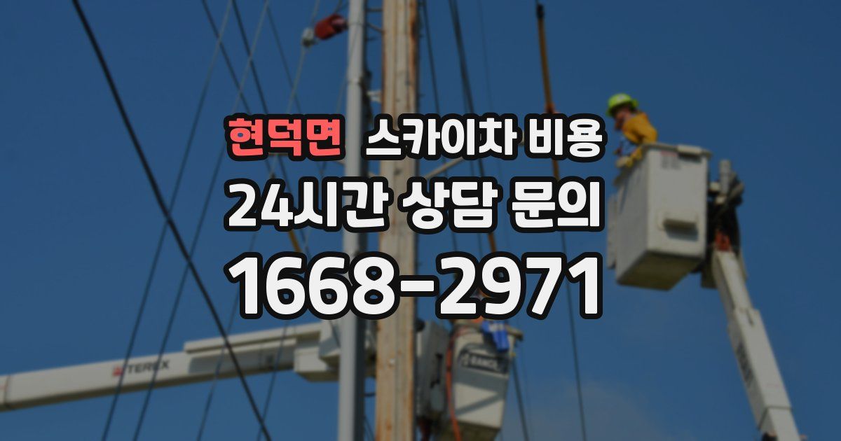 현덕면 스카이차 비용