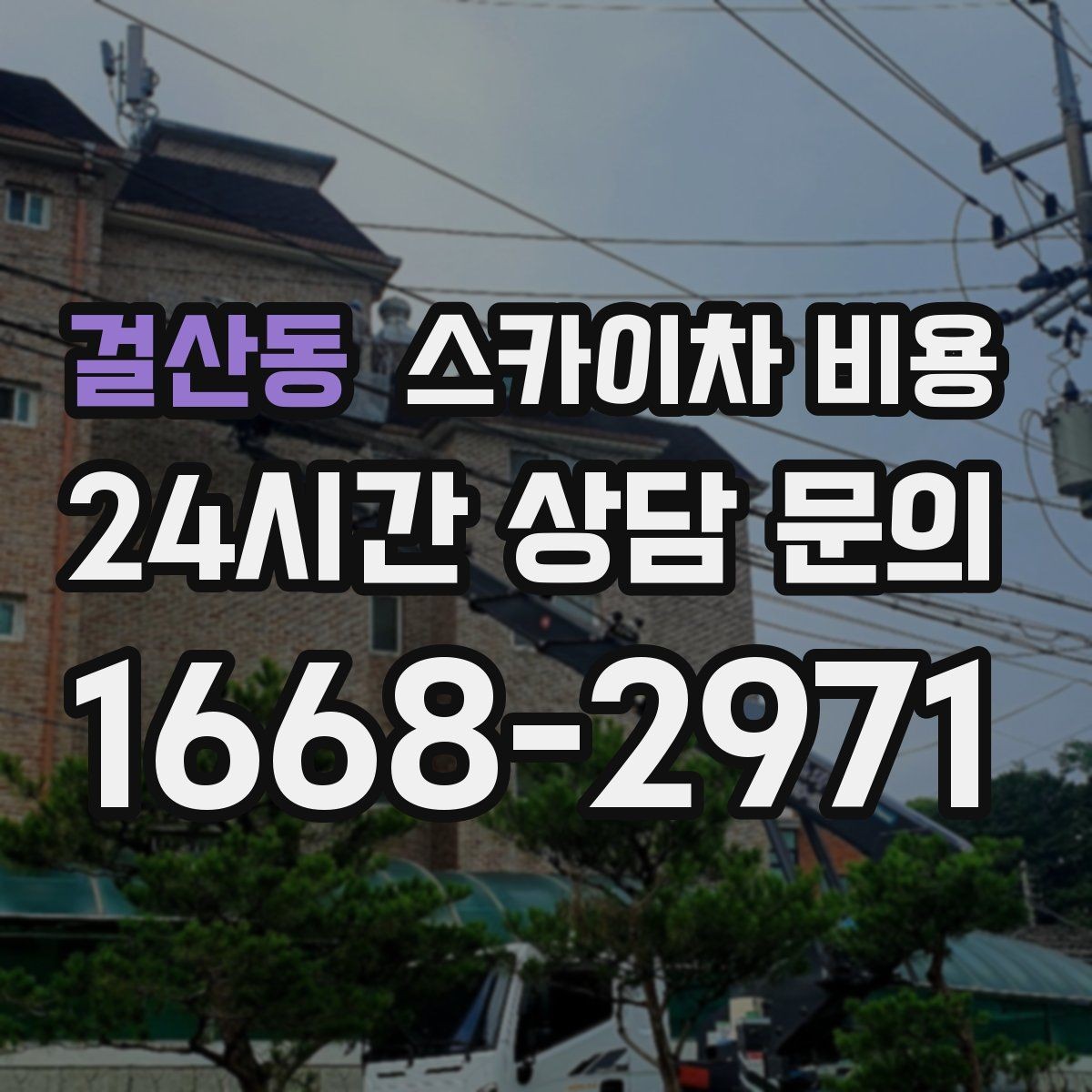 걸산동 스카이차 비용 나무 전지 작업은 작업 범위가 핵심입니다