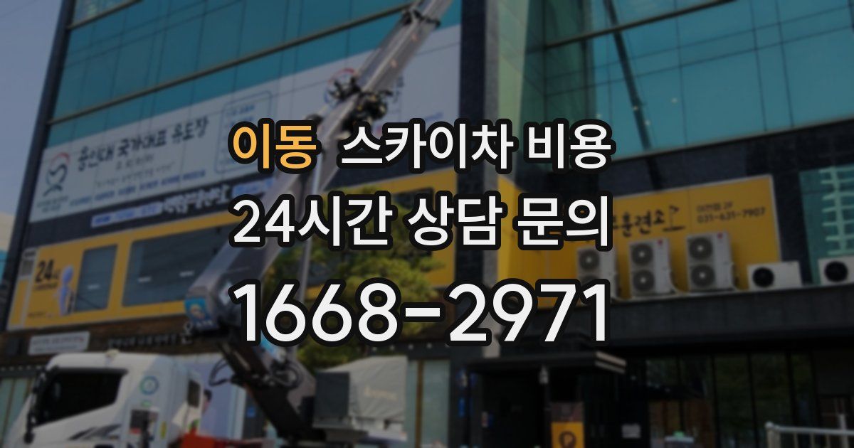 이동 스카이차 비용