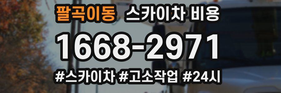 팔곡이동 스카이차 비용