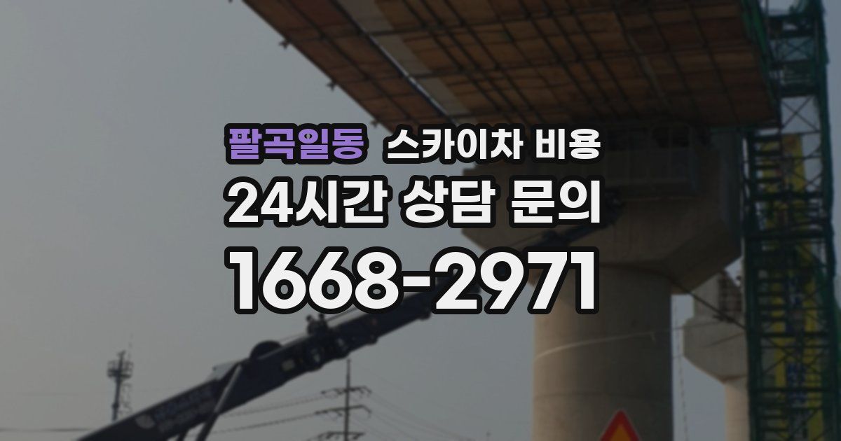 팔곡일동 스카이차 비용